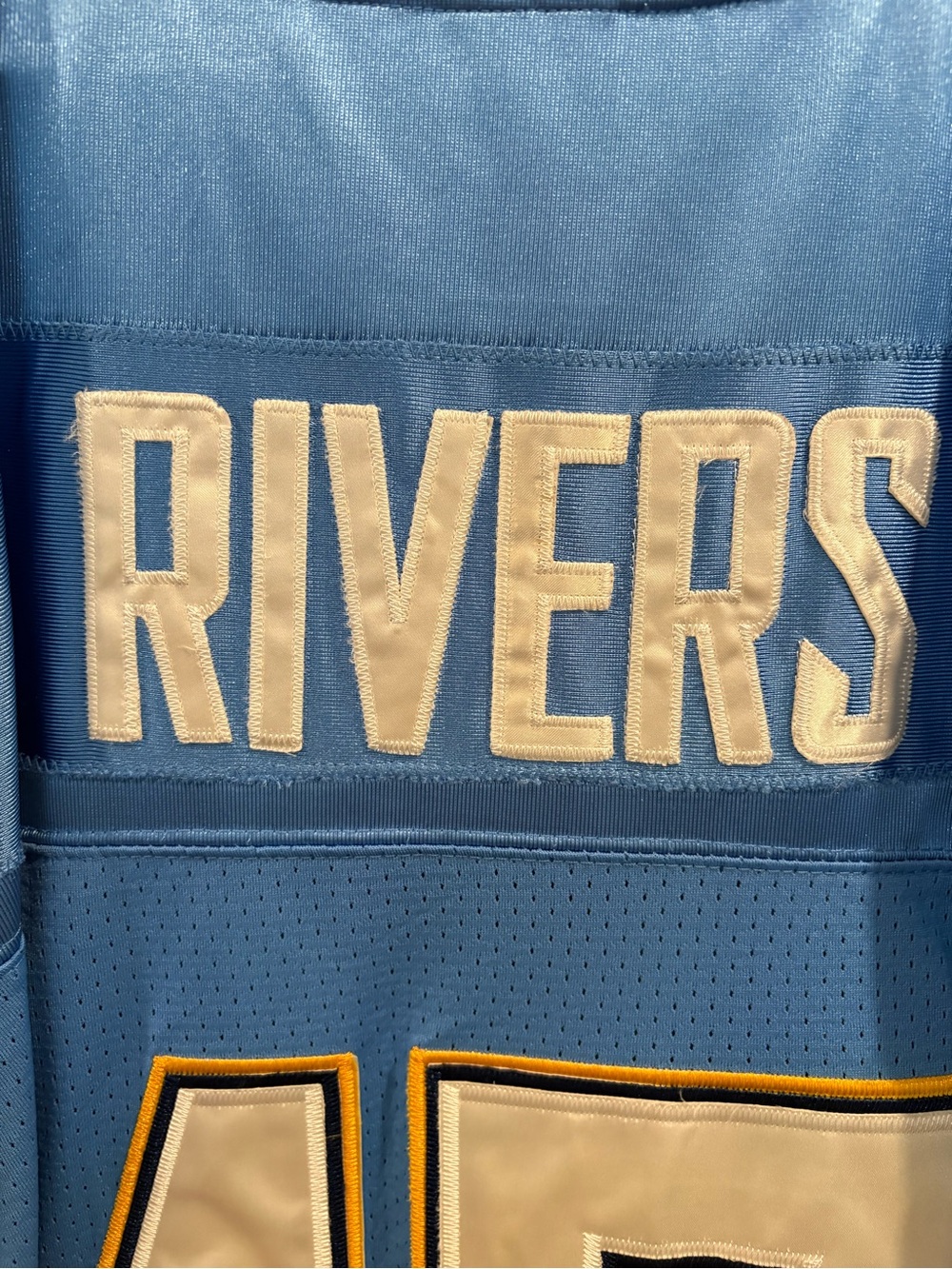 San Diego Chargers Philip Rivers on field Stitched Powder Blue Jersey Size 54 - Picture 14 of 16